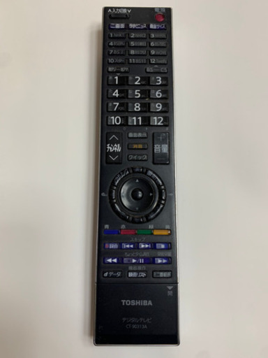 【値下げしました！】【中古】東芝　ＴＶ(ＲＥＧＺＡ)用リモコン　ＣＴ―90313Ａ