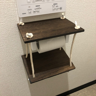 ハンドメイド  トイレ  スマホ置き  置くだけタイプです  便利グッズの画像