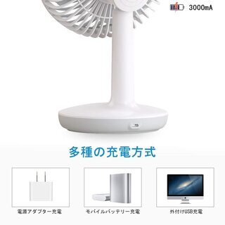 【2020年最新版】3段階風量調節USB扇風機 タッチ せんぷうき 静音 大風量 の画像