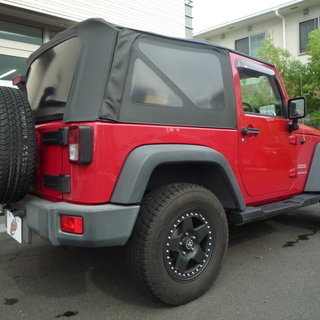 【自社ローン】ン】クライスラー　ジープラングラー4WD　カッコイイ赤の画像