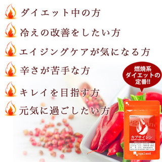 【新品未開封】燃焼系ダイエットサプリ カプサイシン 3か月分の画像