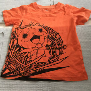 妖怪ウォッチ×ユニクロ　半袖Tシャツ　オレンジ サイズ100の画像