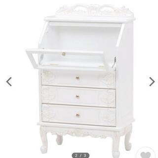 アンティーク ガラスキャビネット 猫脚 姫系 シャビーシック