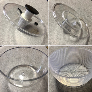 OXO サラダ スピナー クリア 大 野菜 水切り器 オクソーの画像