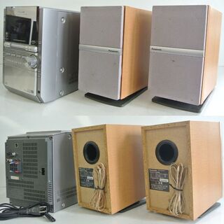 パナソニック システムコンポ  SA-PM77MD-S/SB-PM77 2003年製 取説付 5CDチェンジャー CD/カセットテープ　コンパクトの画像