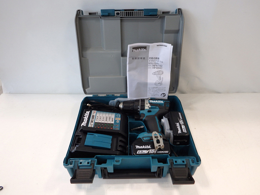 未使用★マキタ [makita] 充電式震動ドライバドリル 18V 6.0Ah HP484DRGX マキタブルー コードレス DIY 石工 鉄工 木工 電動工具