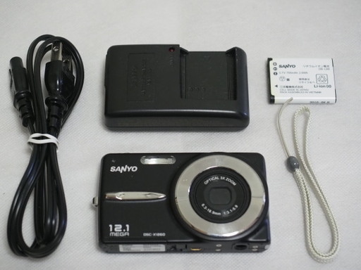 売約済【デジカメ】SANYO DSC-X1260 ブラック （動作確認済み） 1210万画素 光学3倍ズーム
