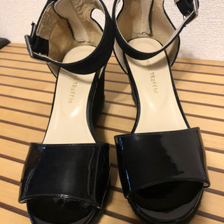 2回のみ使用ウェッジソールサンダル