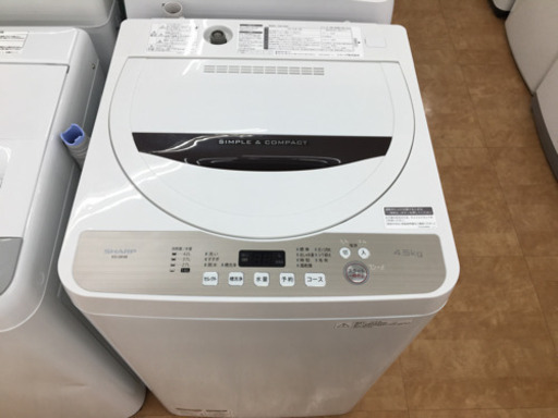 【トレファク摂津店 】SHARP(シャープ)4.5kg全自動洗濯機入荷致しました！