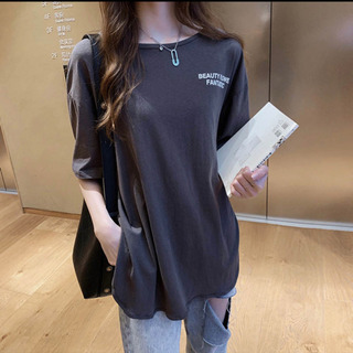 バックロゴTシャツ　ロゴTシャツ　半袖Tシャツ　ブラック　Tシャツ　Mの画像