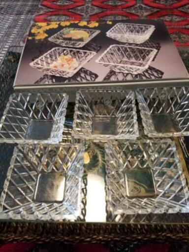 値下げ！！HOYA☆新品　ガラス　パリセード　角小鉢　5個セット！