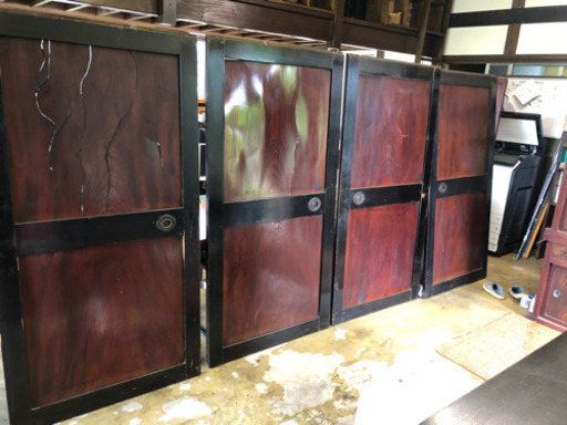 木製建具　欅帯戸