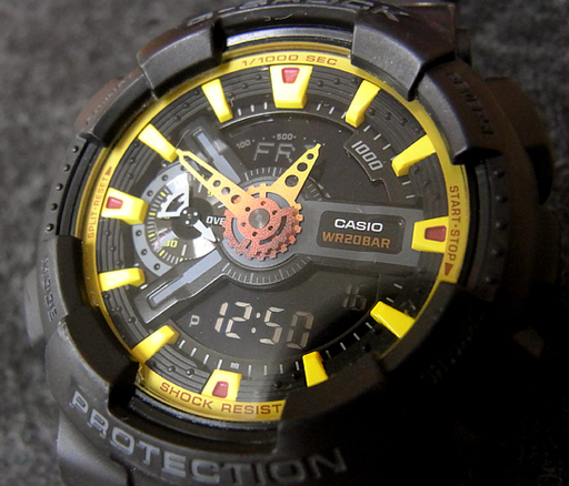 CASIO G-SHOCK  GA-110BY-1AJF デジアナ 黒×黄　腕時計 南12条店