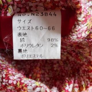 花柄スカート夏用★膝下丈ウエスト60～66cm★日本製の画像