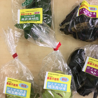 幻の埼玉青なす、奥武蔵きゅうり