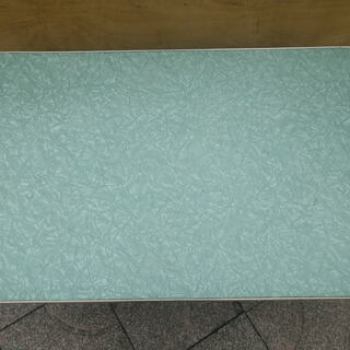 ■配達可■昭和レトロ　折りたたみテーブル　グリーン系　座卓　ローテーブルの画像