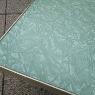 ■配達可■昭和レトロ　折りたたみテーブル　グリーン系　座卓　ローテーブルの画像