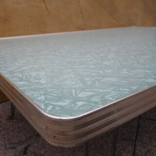 ■配達可■昭和レトロ　折りたたみテーブル　グリーン系　座卓　ローテーブルの画像