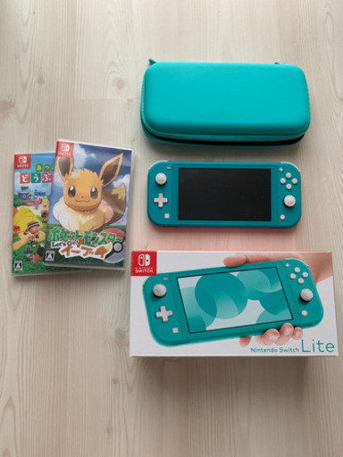 Switch lite +(ゲーム×2)+ケース　保証書付き