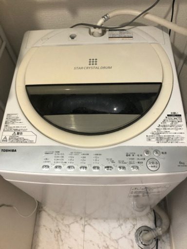 東芝　洗濯機　6kg 美品