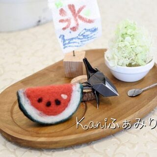 夏♥季節のプレートアレンジ♥しゃりしゃりかき氷♥氷屋さん旗♥昆虫折り紙♥の画像