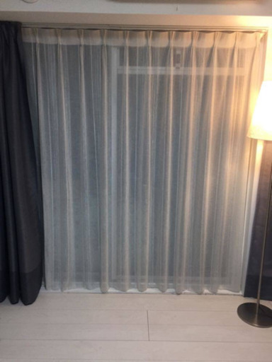 オーダーメイドカーテン 183〜190cmx300cm 2枚組 レース