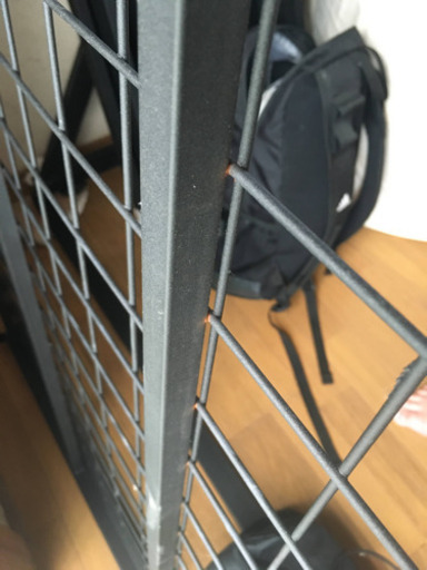 スチールロフトベッド　テーブル付き