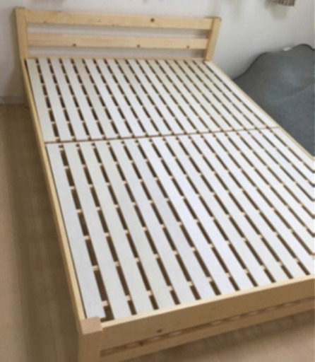 ⭐︎埼玉県八潮市より⭐︎新品未開封☆ダブルサイズ 木製ベッドフレーム RX-0165–D 2019年製 ⑤