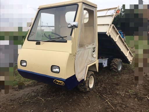 築水キャニコム　農業　運搬車　４WD　セル付き　ガソリンエンジン