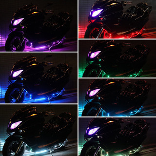 【YAMAHA マジェスティ】LEDレインボー130P！スピーカ...