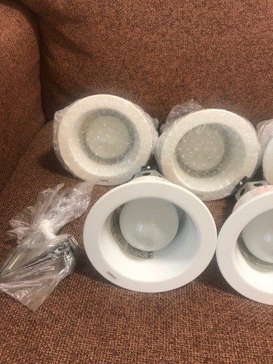 LEDダウンライト６個セット(LED電球５個付き)ODELICオーデリックOX8018L 2013年製 使用頻度少ない ＤＩＹ天井照明器具インテリア内装 電気電機