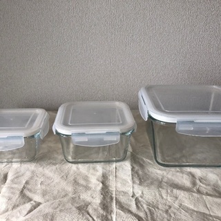 【IKEA】ガラス保存容器　三つのサイズ