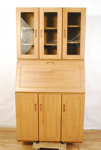 2796 木製 食器棚 レンジボード 収納棚 キッチンボード 高さ180ｃｍ 幅90ｃｍ 愛知県岡崎市 直接引取可　エビス