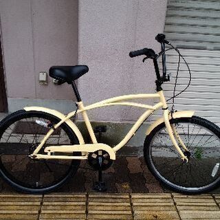 24吋 ビーチクルーザー シングル/ベージュ