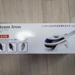 ハンガーにかけたままのスチームアイロン500円の画像