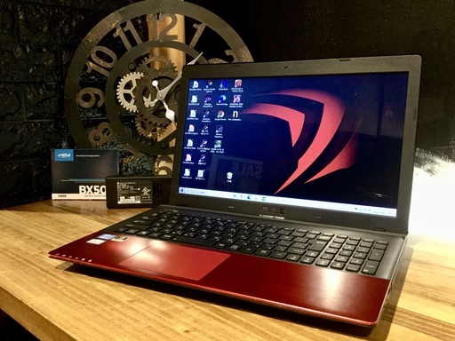 売約済み。ご覧頂きありがとうございました。【NVIDIA搭載！一宮でWindows10搭載機！ASUS ゲーミングPC corei5 第３世代】一宮市のパソコン屋 Mr.Carnival（ミスカニ）です！パソコン修理・中古パソコンの販売、iPhone&iPad修理店【クレカ&PayPay&メルペイ使えます！】店頭在庫PCのご紹介です！受け渡しは店舗にて(^^)/【15.6インチ ノートパソコン ゲーミングノートPC 3rd i5/RAM8GB/新品SSD240GB】