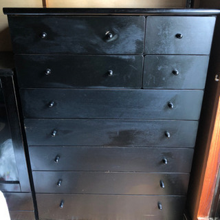 0円　黒タンスの画像