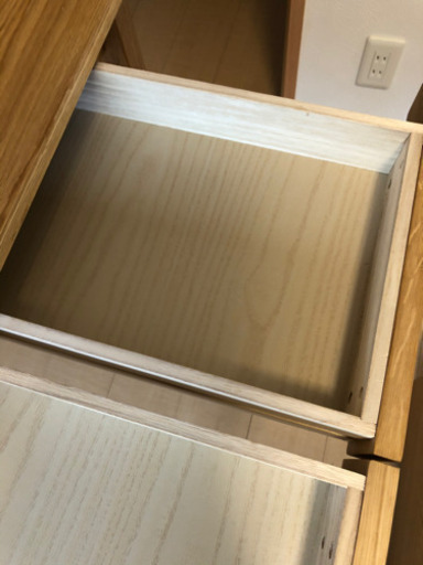 【無印良品】無垢材デスク（引出付）・オーク材