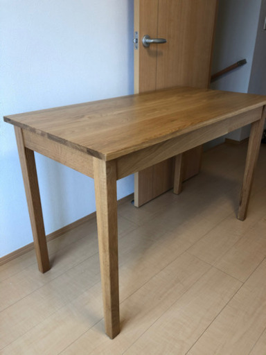 【無印良品】無垢材デスク（引出付）・オーク材