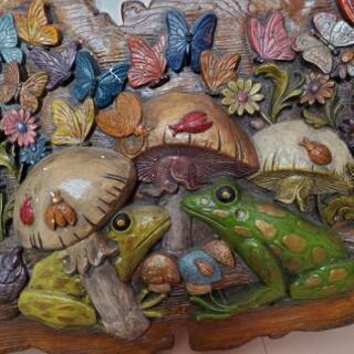 アンティーク　昭和　レトロ　骨董品　石膏アートボード　石膏ボード　の画像