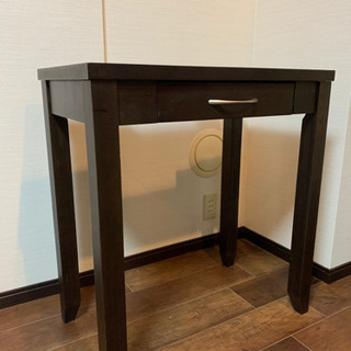 受付終了　机　デスク　ダークブラウン　パソコンデスク