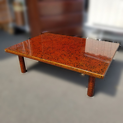 【札幌市内配送可能】津軽塗 座卓 ローテーブル 漆器 和家具　107×76×3.5～31.5