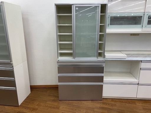 エスエークラフト　サイレントレール付き食器棚　【トレジャーファクトリー所沢店】