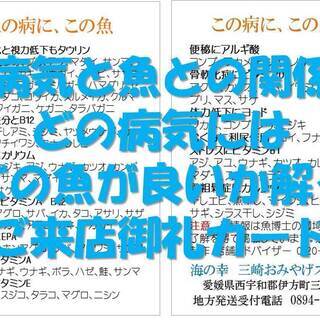 どの病には、どの魚が良いか判るカードです。