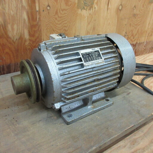 富士 モーター MLA3107 動作確認済み 電源スイッチ 付き  ZFUJI ELECTRIC 三相 200V 2.2kw 電動工具 DIY 中古品 宮城 MAX