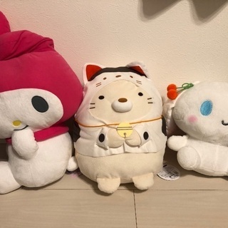 マイメロディ、すみっコぐらし、シナモンロールぬいぐるみ