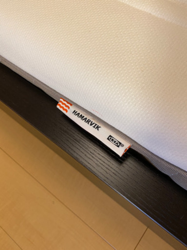 IKEA MALM ダブルベッド HAMARVIKマットレスセット