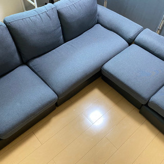 【お譲りします】カウチソファー(オットマンつき)