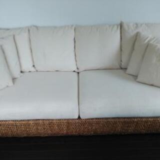 ソファー　籐