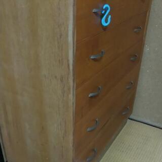 【無料】タンス　箪笥　５段　木製の画像